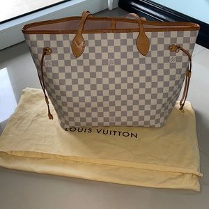Authentic Louis Vuitton Neverfull Damier Azur